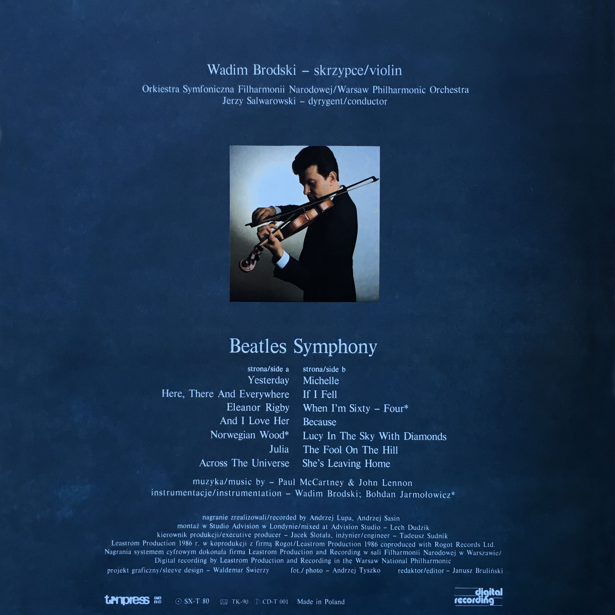 Wadim Brodski ‎– Beatles Symphony [по заказу польской фирмы TONPRESS SX-T80]