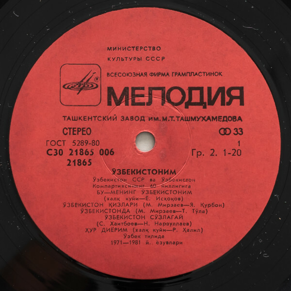 МОЙ УЗБЕКИСТАН (Ўзбекистоним): К 60-летию Узбекской ССР и Компартии Узбекистана