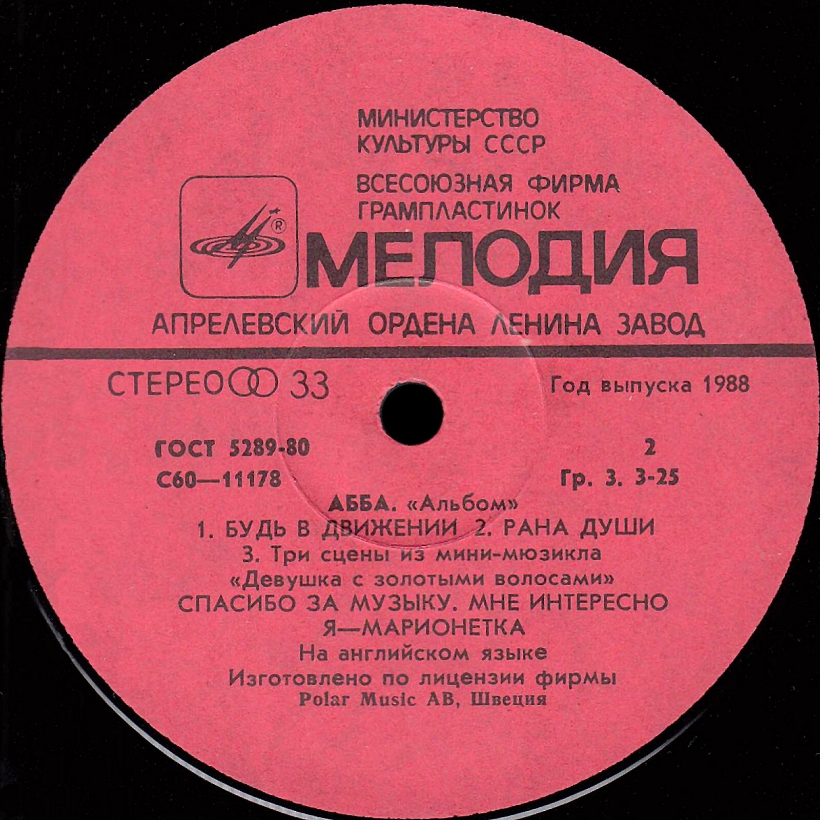 Вокально-инструментальный ансамбль «АББА» - "Альбом"