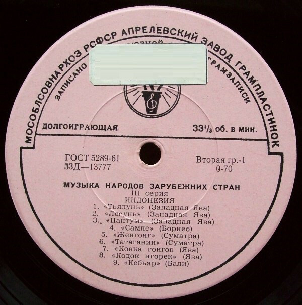 Музыка народов зарубежных стран. 3 серия - Индонезия, Камбоджа, Лаос