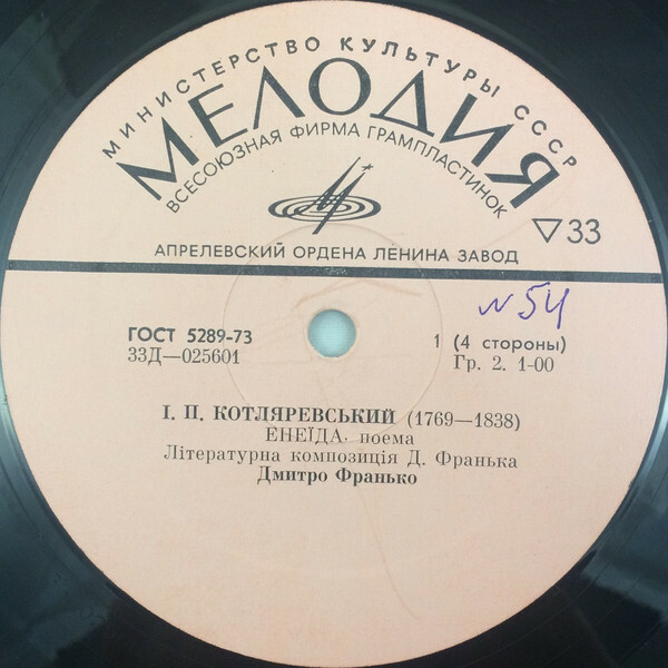 Иван КОТЛЯРЕВСКИЙ. "Енеїда", поэма (на украинском языке)