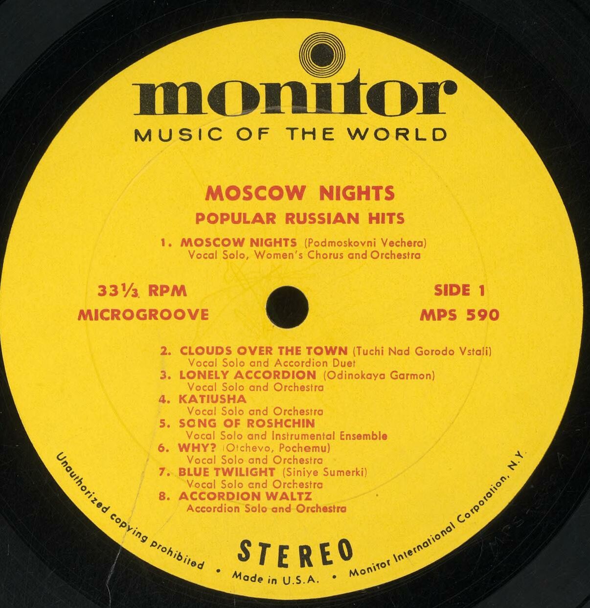 Moscow Nights. Popular Russian Hits. Vol. 1