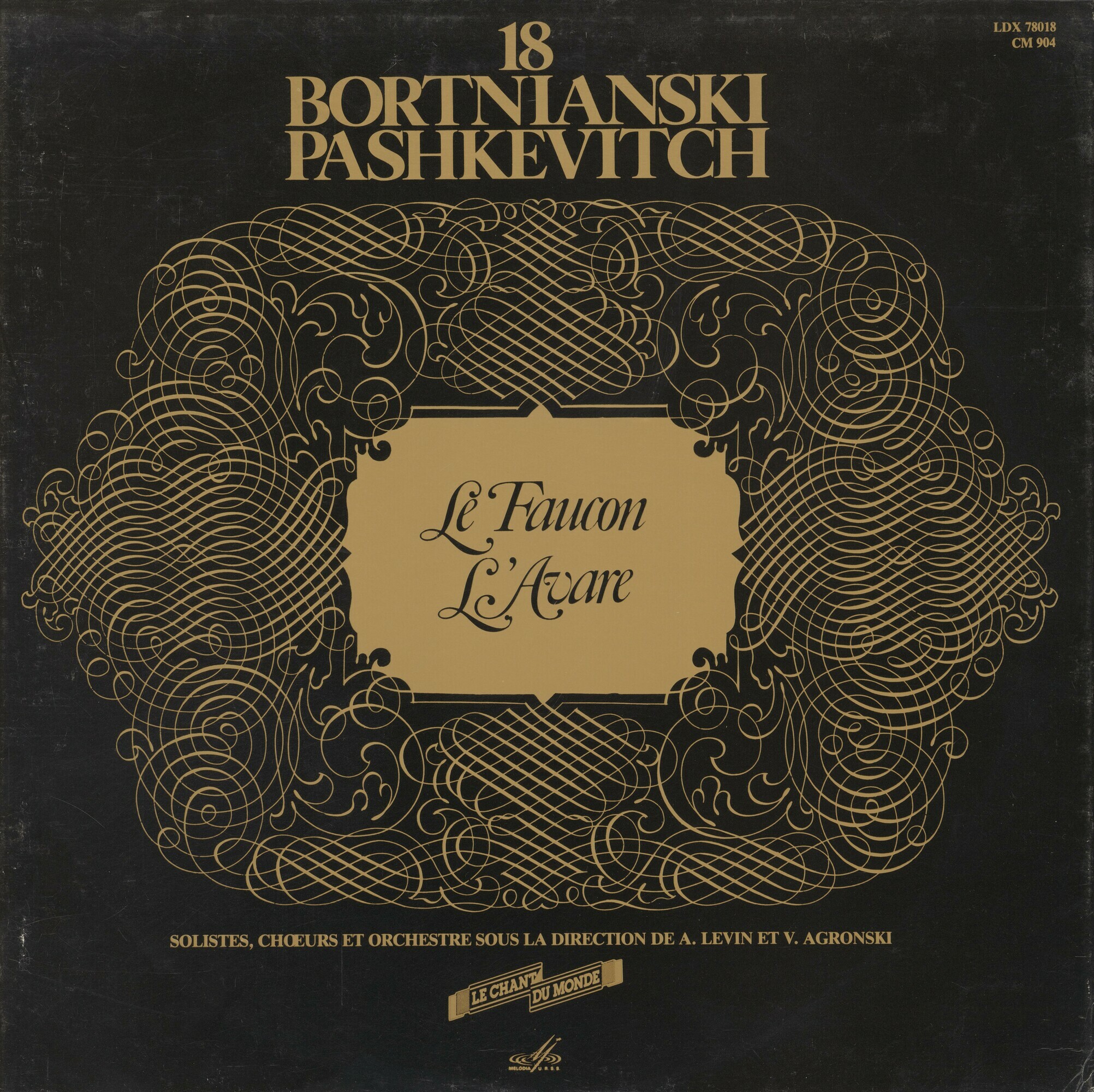 Bortnianski: Le Faucon; Pashkevitch: L'Avare (Le Chant Du Monde ‎LDX 78018, 4LP)