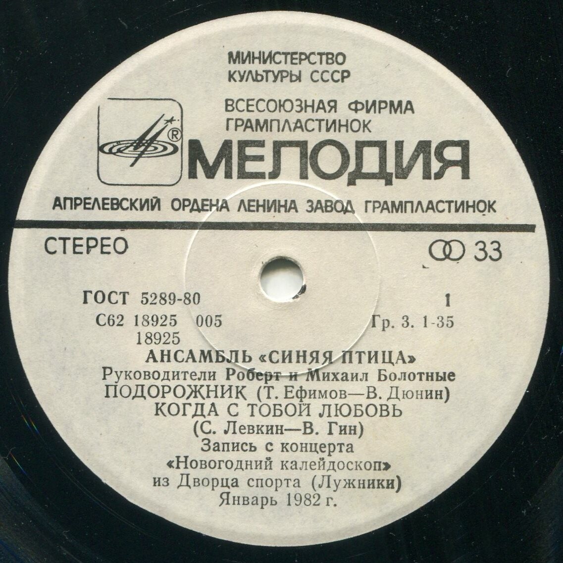 АНСАМБЛЬ «СИНЯЯ ПТИЦА», рук. Роберт и Михаил Болотные.