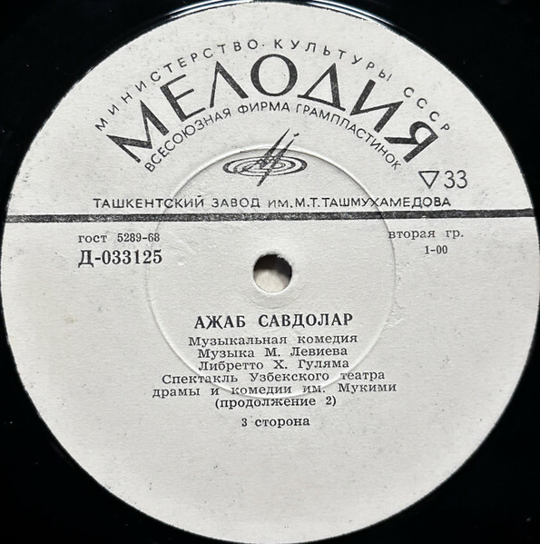 АЖАБ САВДОЛАР. Музыкальная комедия