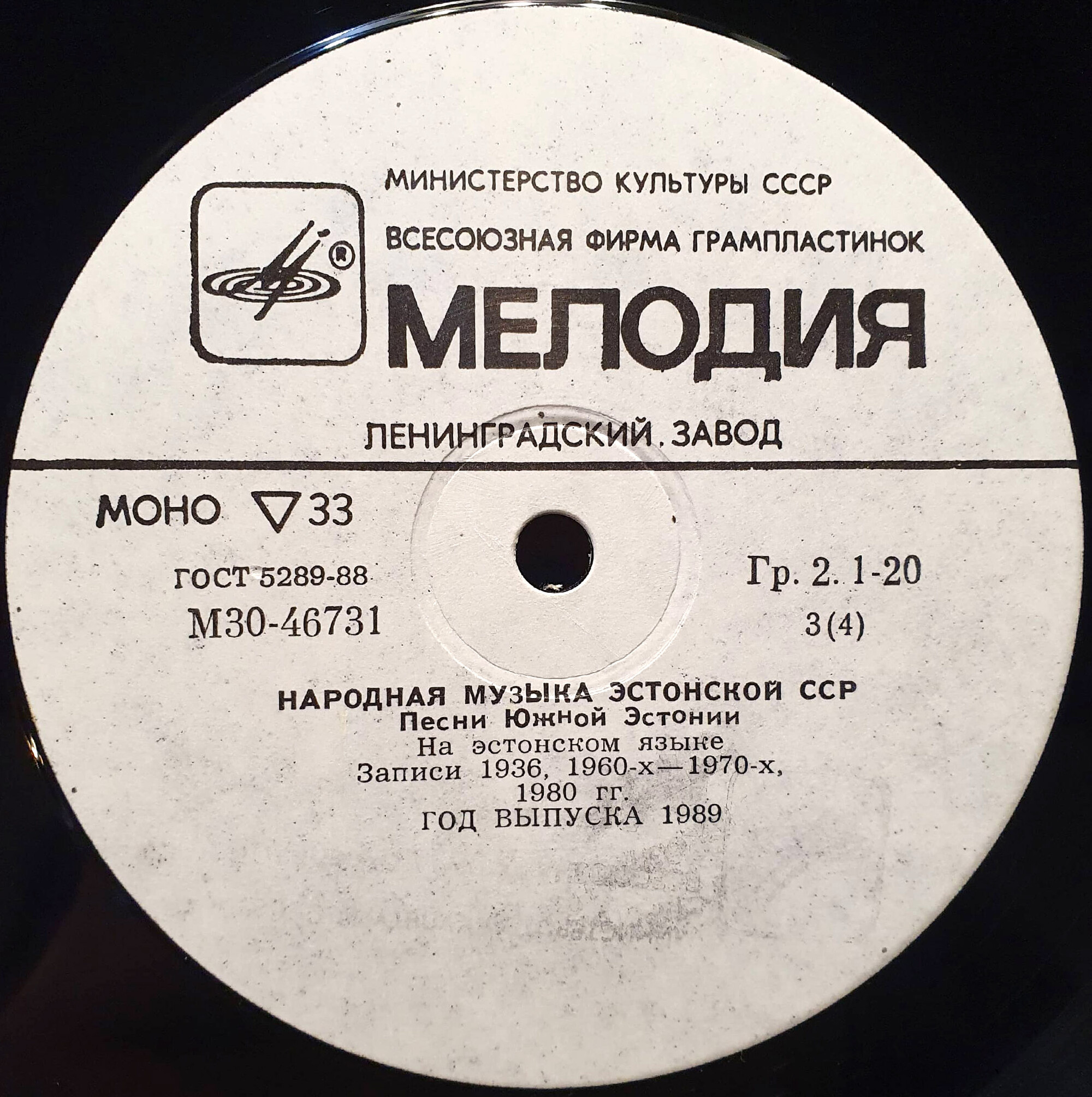 Народная музыка Эстонской ССР