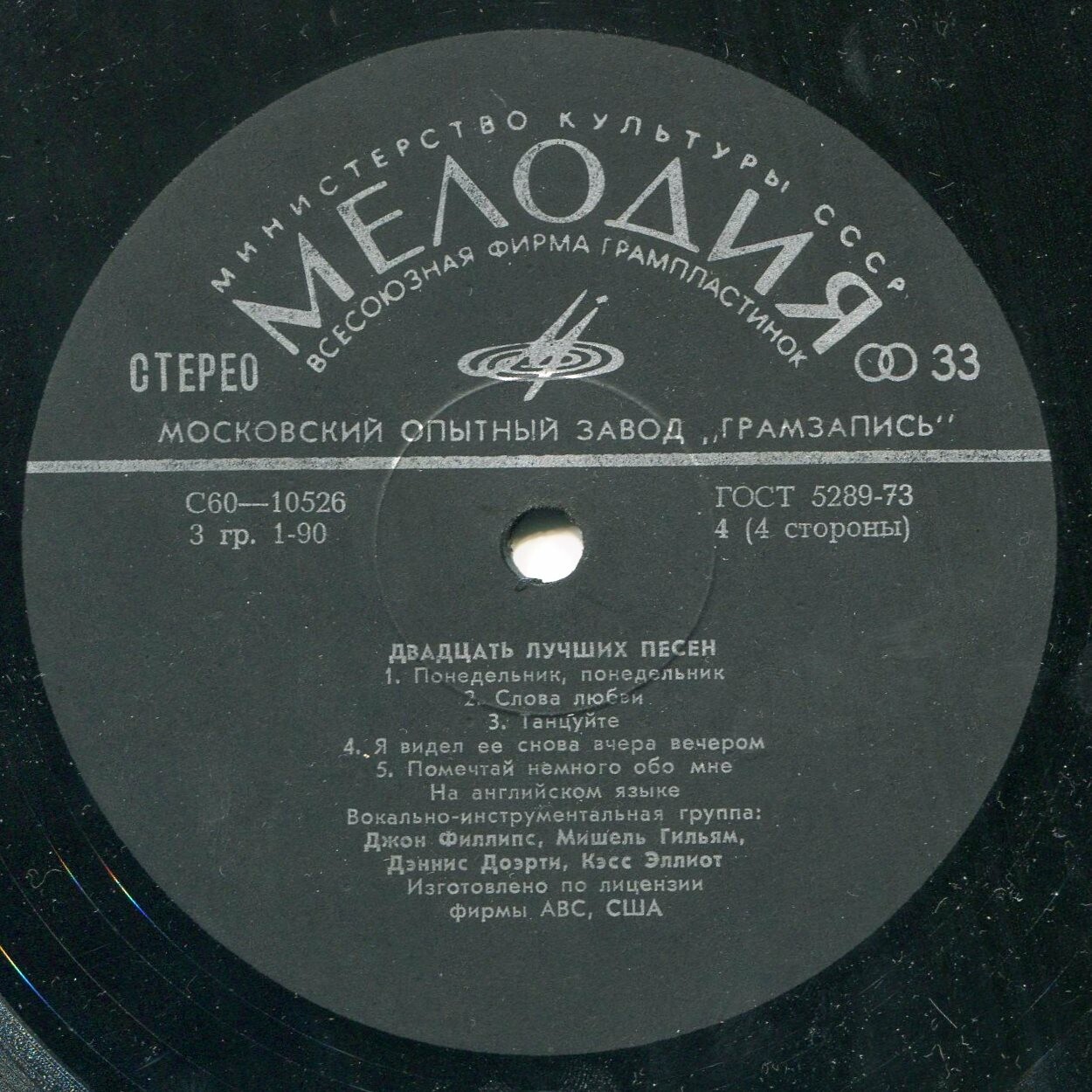 Вокально-инструментальная группа "Мамас энд Папас" - 20 лучших песен