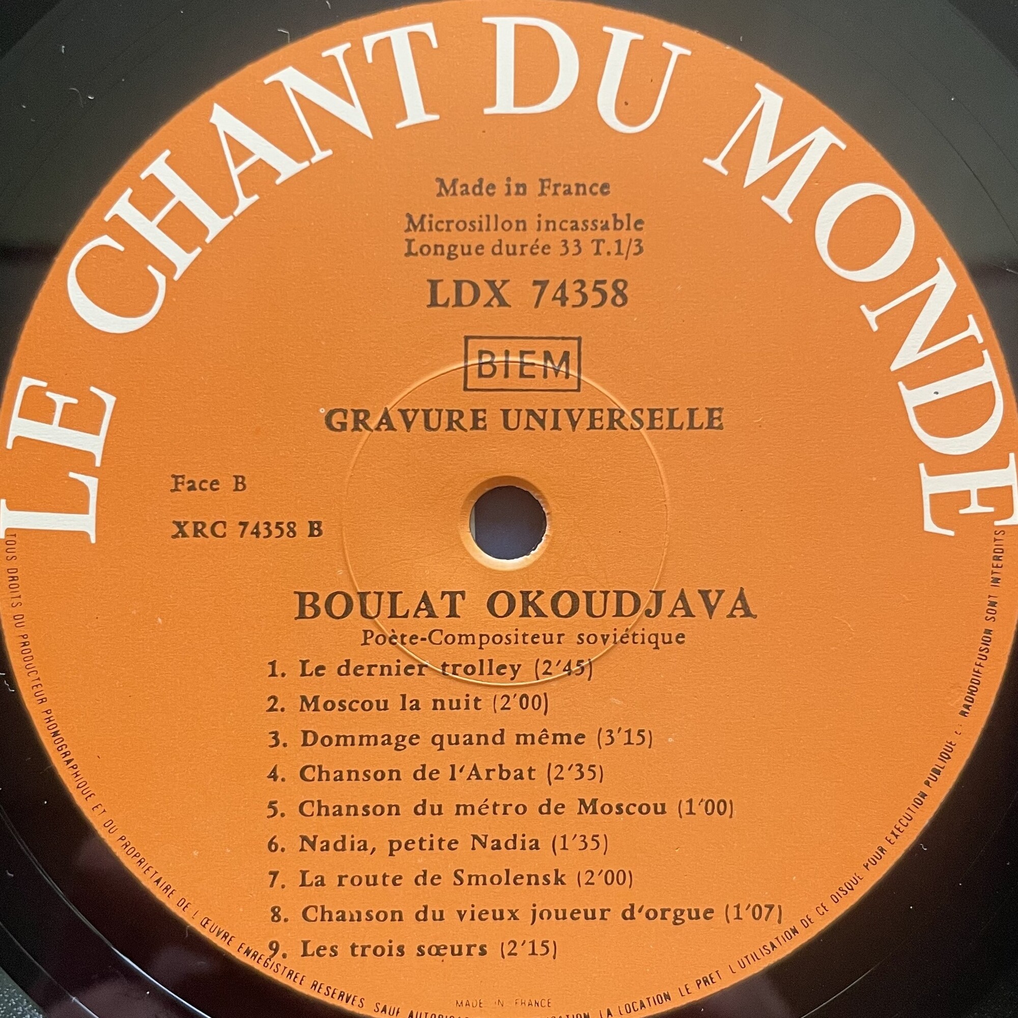 Boulat Okoudjava. Poete-Compositeur sovietique