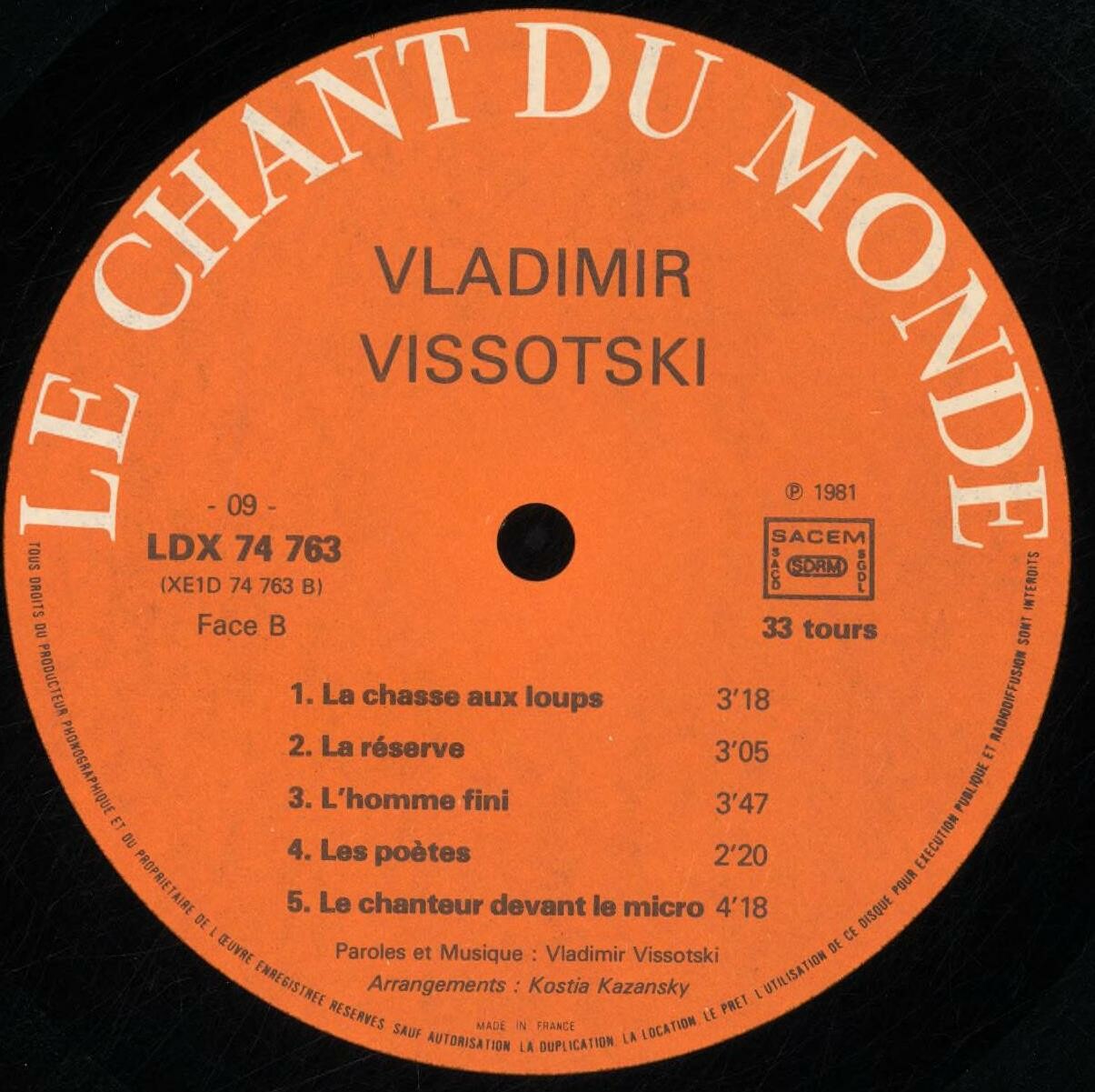 Vladimir Vissotski. Le vol arrêté
