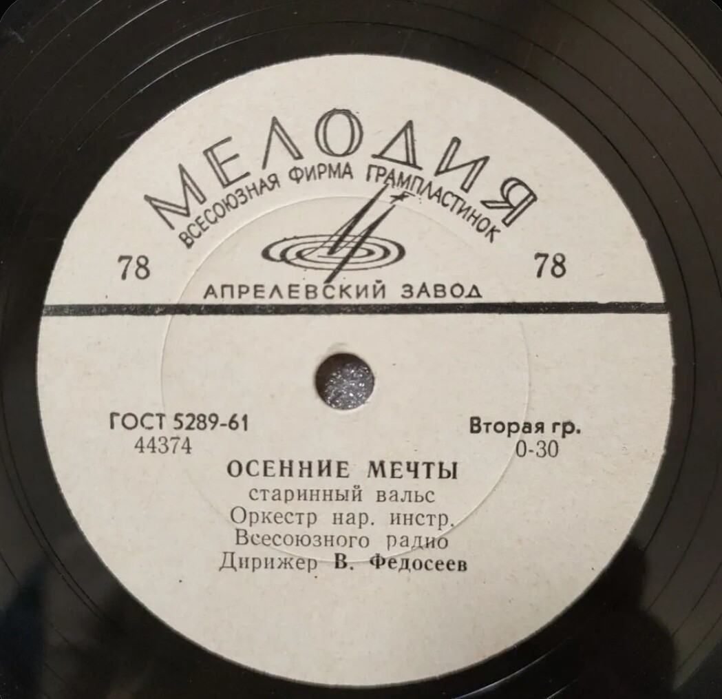 Оркестр нар. инстр. п/у В. Федосеева - Ожидание / Осенние мечты