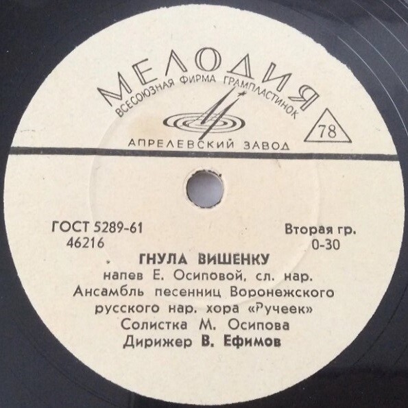 Ансамбль песенниц Воронежского русского нар. хора "Ручеек" - Прошла молодость // Гнула вишенку