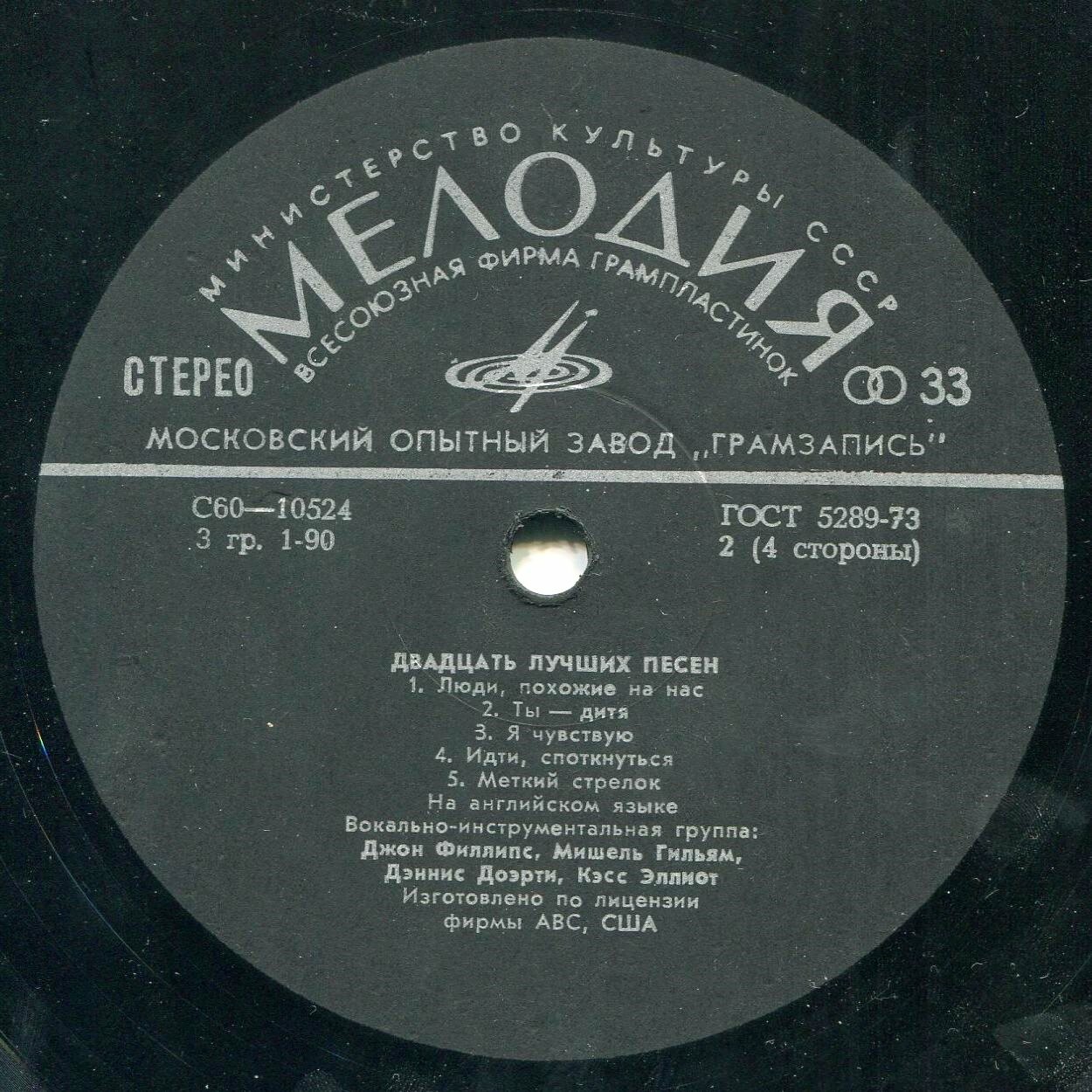 Вокально-инструментальная группа "Мамас энд Папас" - 20 лучших песен