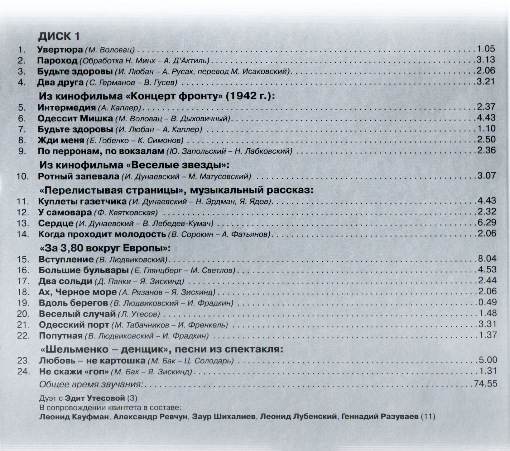 Леонид Утёсов. Только для друзей (2CD)