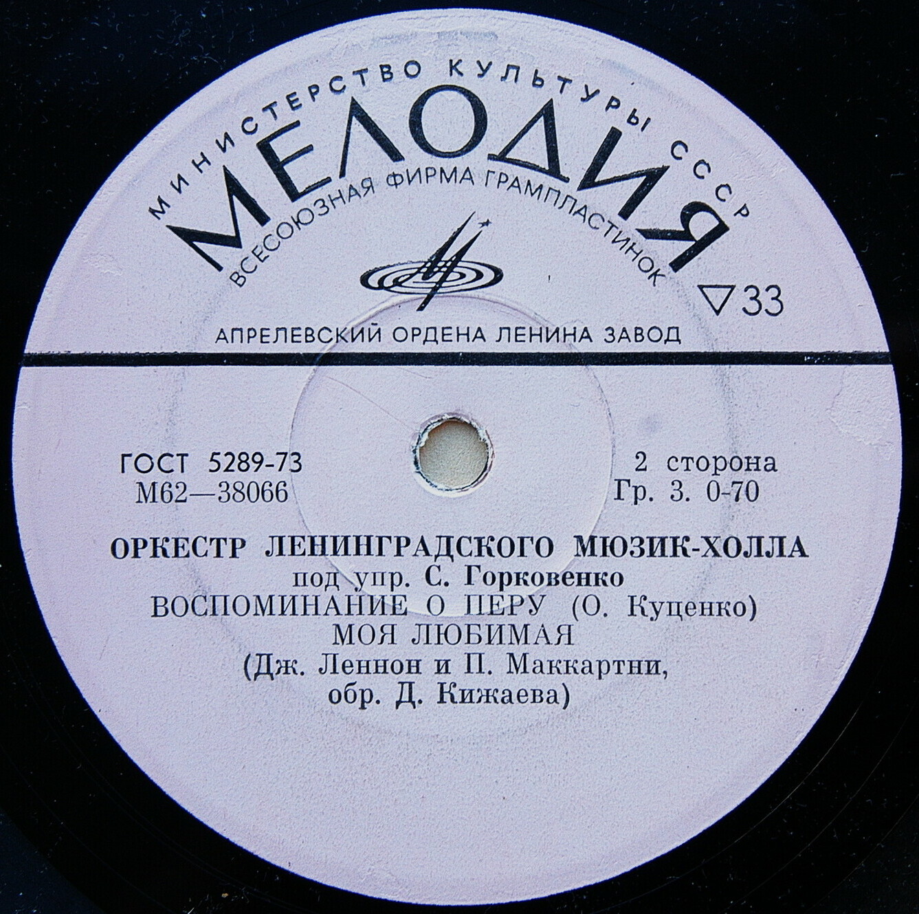 Оркестр Ленинградского мюзик-холла п/у С. Горковенко