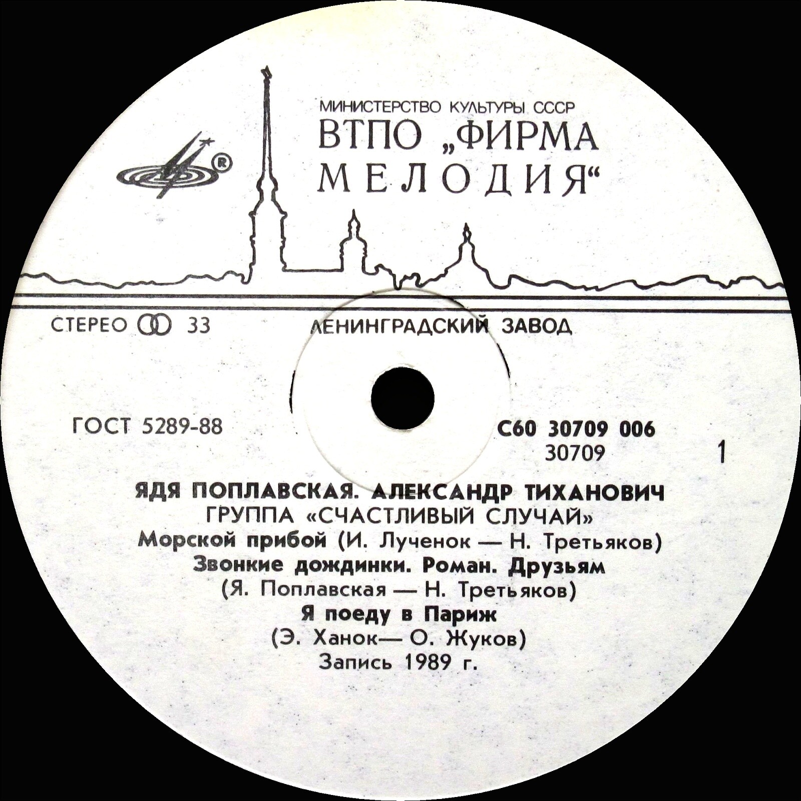 Ядя ПОПЛАВСКАЯ, Александр ТИХАНОВИЧ, группа "СЧАСТЛИВЫЙ СЛУЧАЙ"