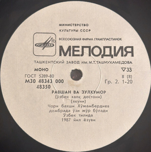 РАВШАН И ЗУЛХУМАР. Узбекский нар. эпос