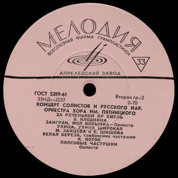 КОНЦЕРТ СОЛИСТОВ И РУССКОГО НАРОДНОГО ОРКЕСТРА ХОРА им. ПЯТНИЦКОГО, дирижер В. Хватов