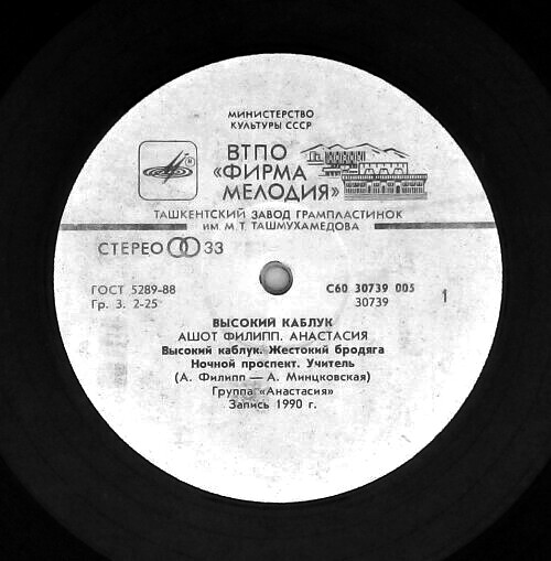 АНАСТАСИЯ, Ашот ФИЛИПП. «Высокий каблук»