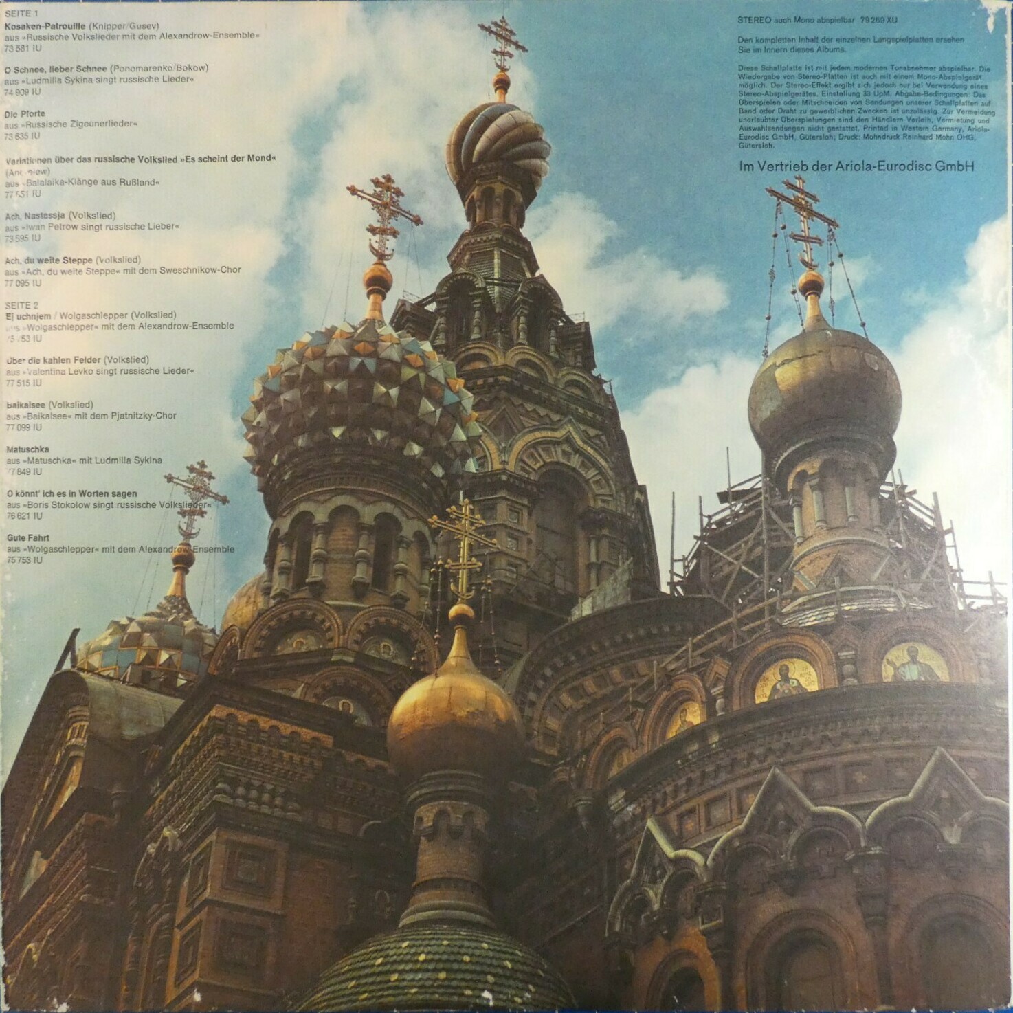 Die schönsten Russischen Volkslieder. 2.Folge