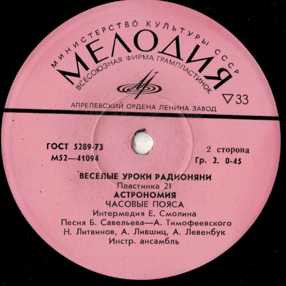 Весёлые уроки Радионяни. Пластинка 21