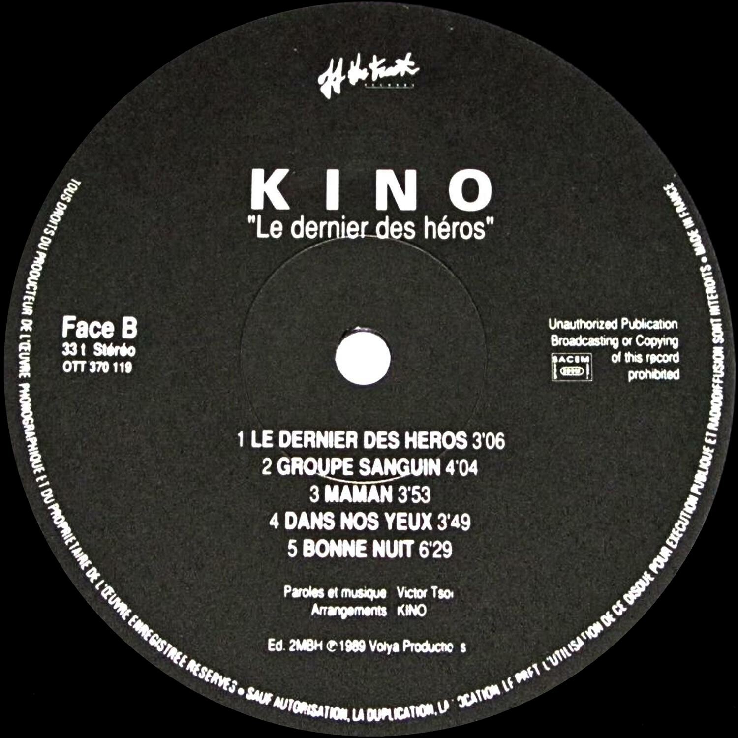 Kino. Le Dernier Des Heros