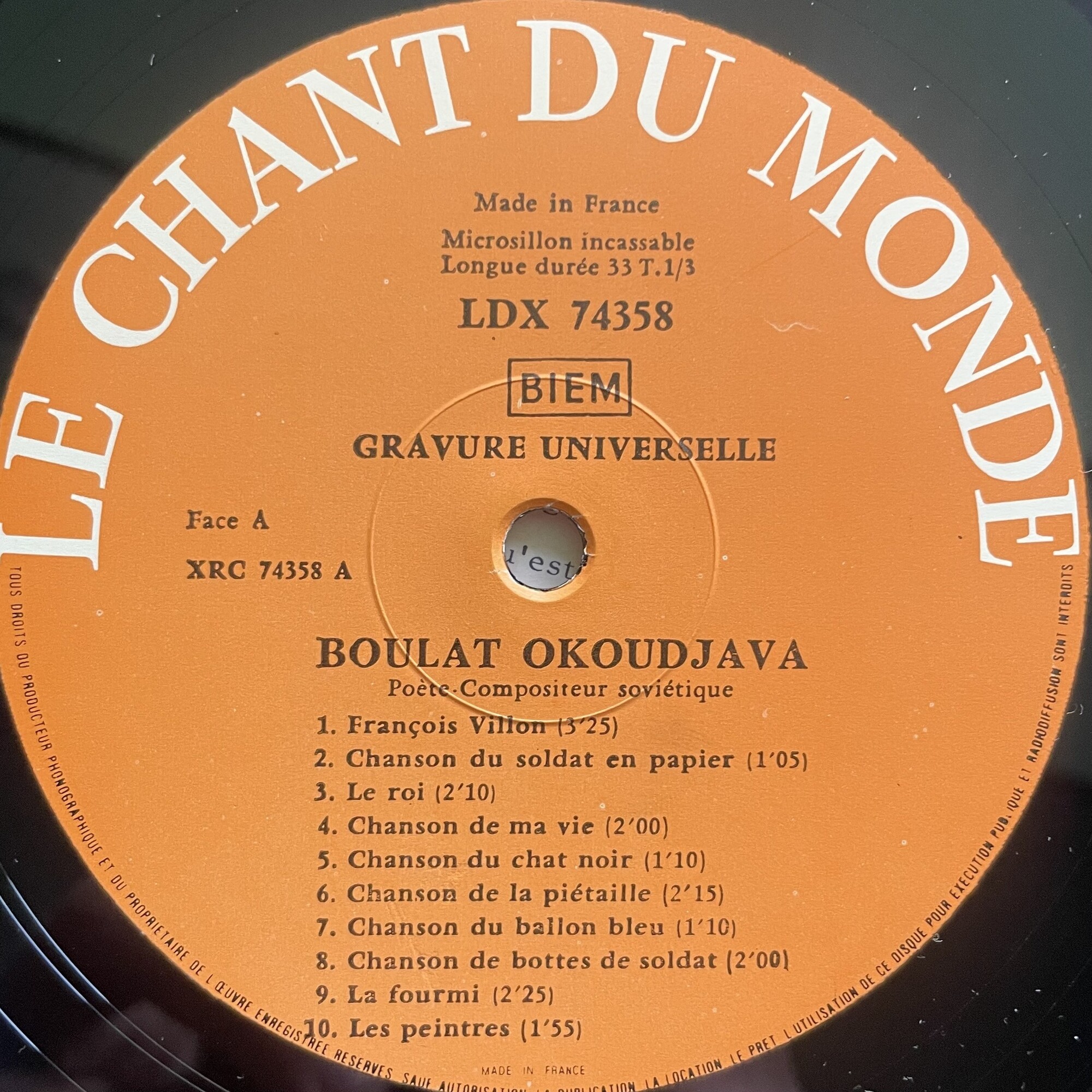 Boulat Okoudjava. Poete-Compositeur sovietique