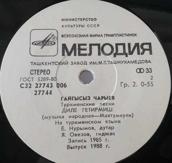 ЧАРЫЕВ Гайгысыз.