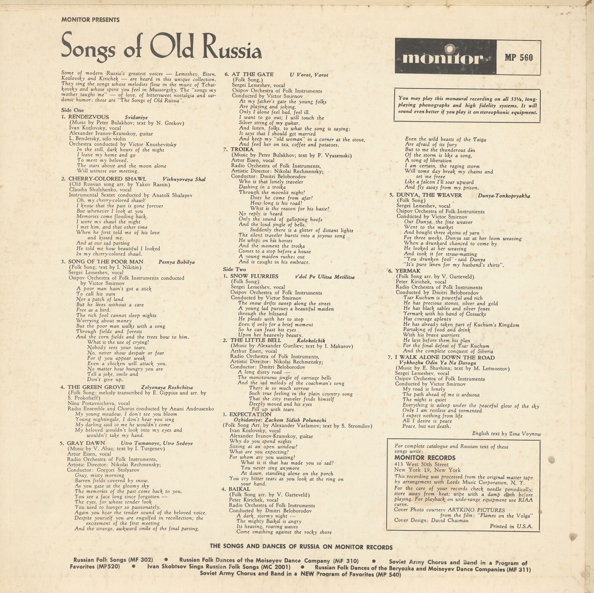 Songs Of Old Russia