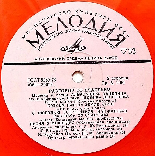 Александр Зацепин. Разговор со счастьем. Песни из кинофильмов