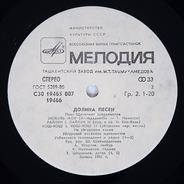 Шанигмат ШАРАХМЕТОВ. «Долина песен»