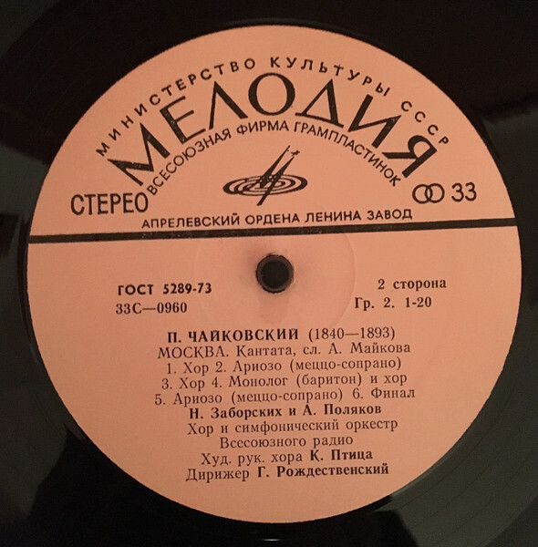П. ЧАЙКОВСКИЙ (1840–1893): Торжественная увертюра «1812 год»; Славянский марш; Кантата «Москва»