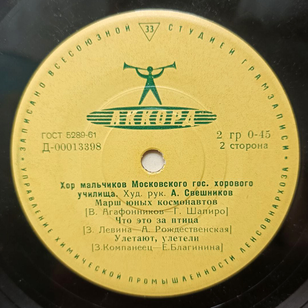 ХОР МАЛЬЧИКОВ МОСКОВСКОГО ГОС. ХОРОВОГО УЧИЛИЩА, худ. рук. А. Свешников