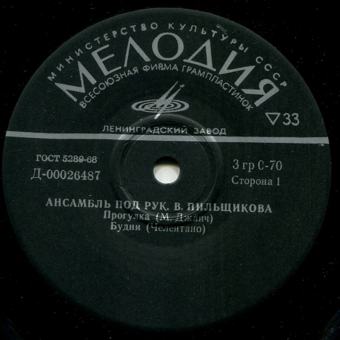 ИНСТРУМЕНТАЛЬНЫЙ АНСАМБЛЬ п/р В. ПИЛЬЩИКОВА