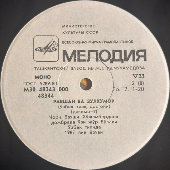 РАВШАН И ЗУЛХУМАР. Узбекский нар. эпос