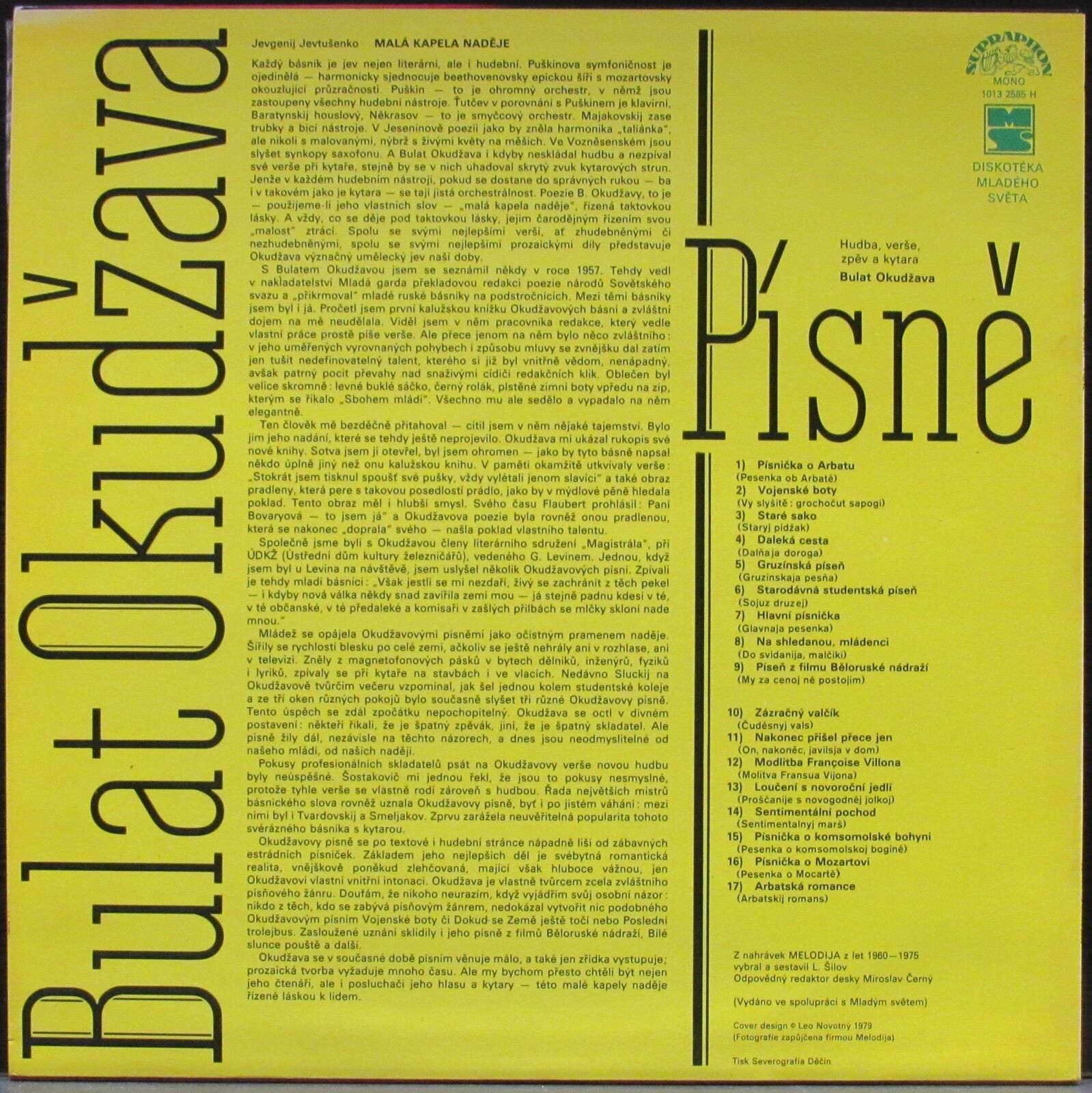 Bulat OKUDŽAVA. PÍSNĚ