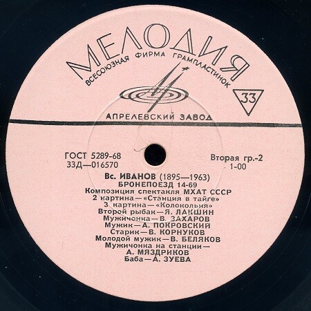 Вс. ИВАНОВ. Пьеса "Бронепоезд 14-69" (композиция спектакля МХАТ СССР)