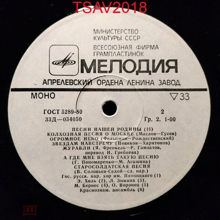 Песни нашей Родины (15)