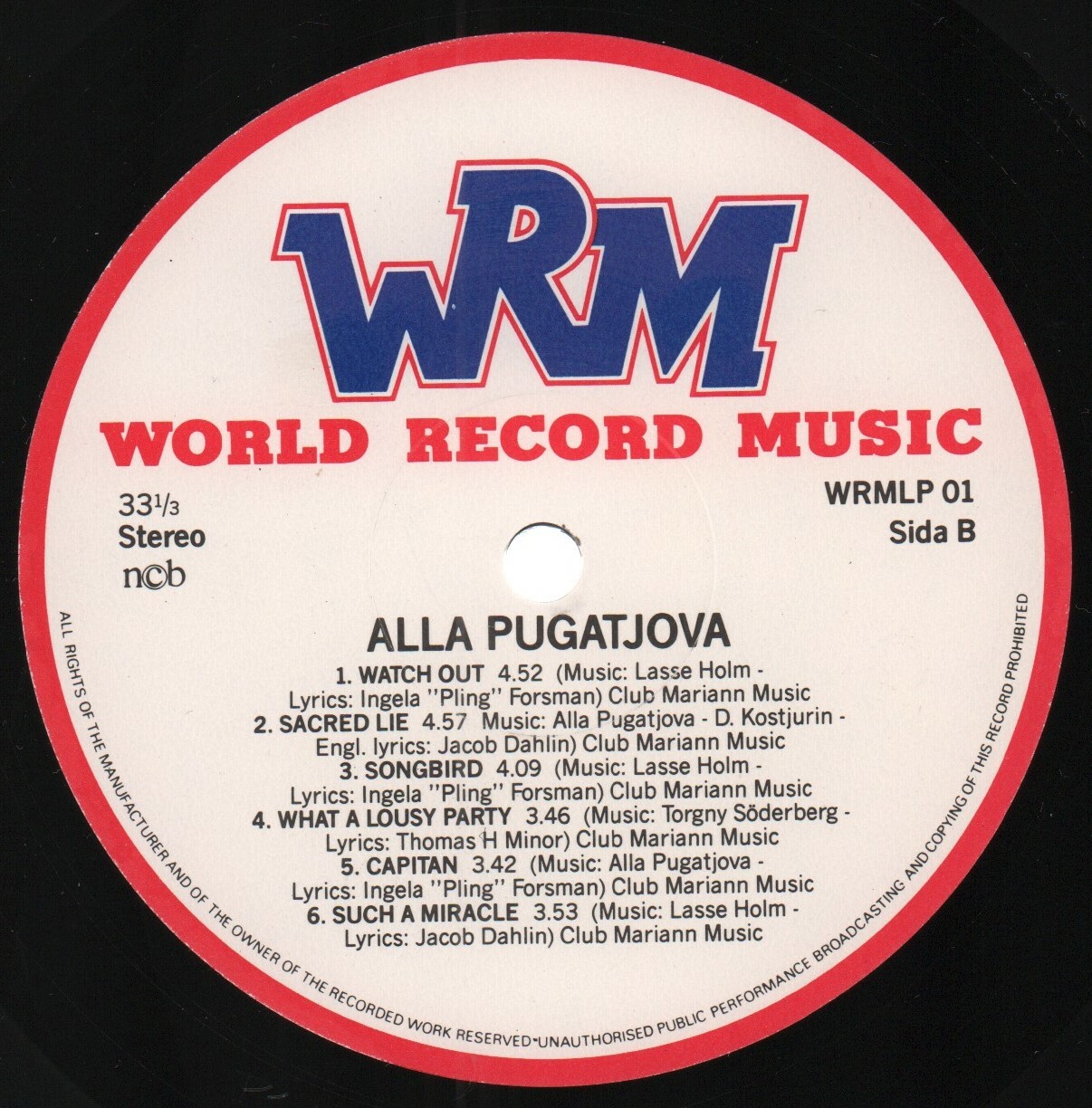 Alla Pugatjova. «Watch Out»