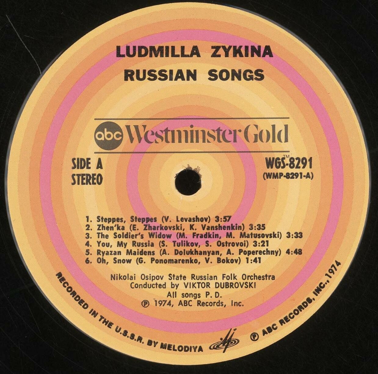 Ludmilla Zykina. Russian Songs