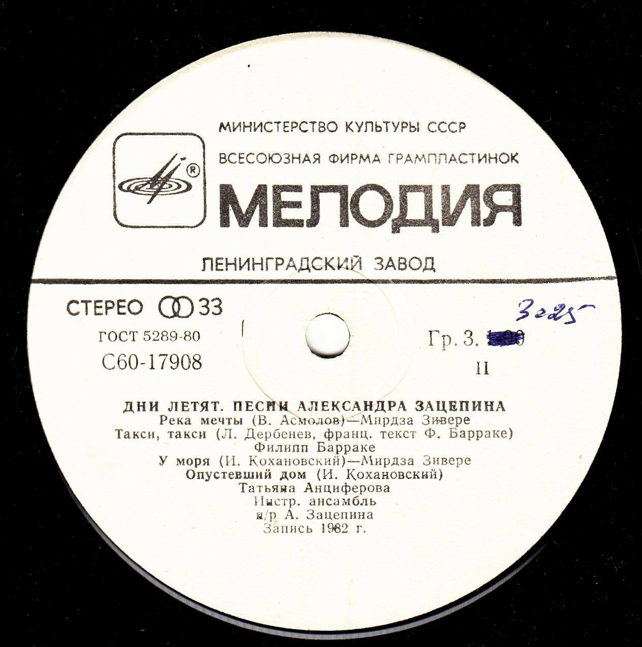 Александр Зацепин. Дни летят