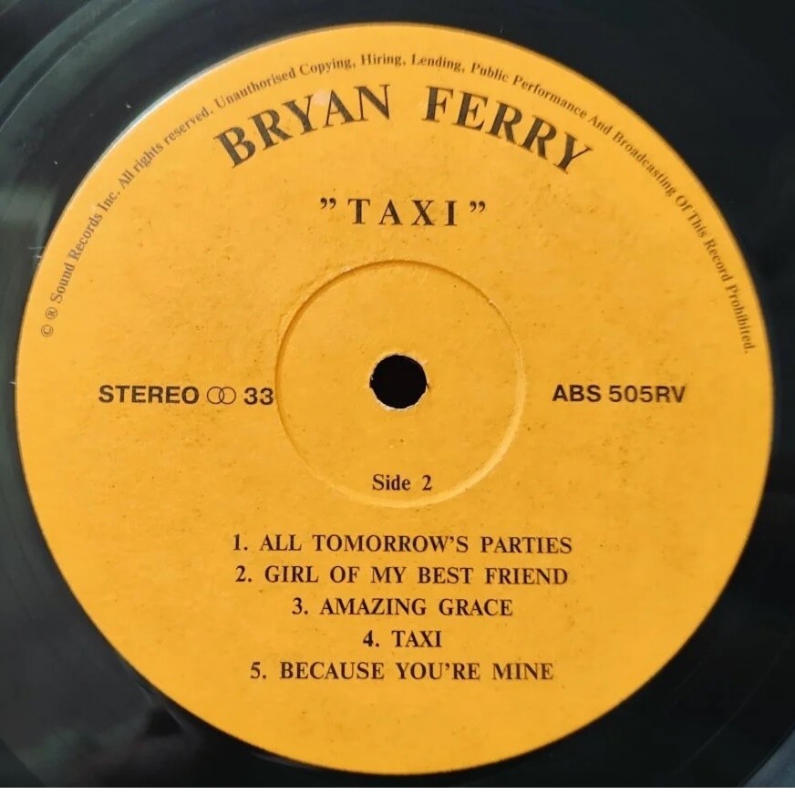 Bryan Ferry. Taxi