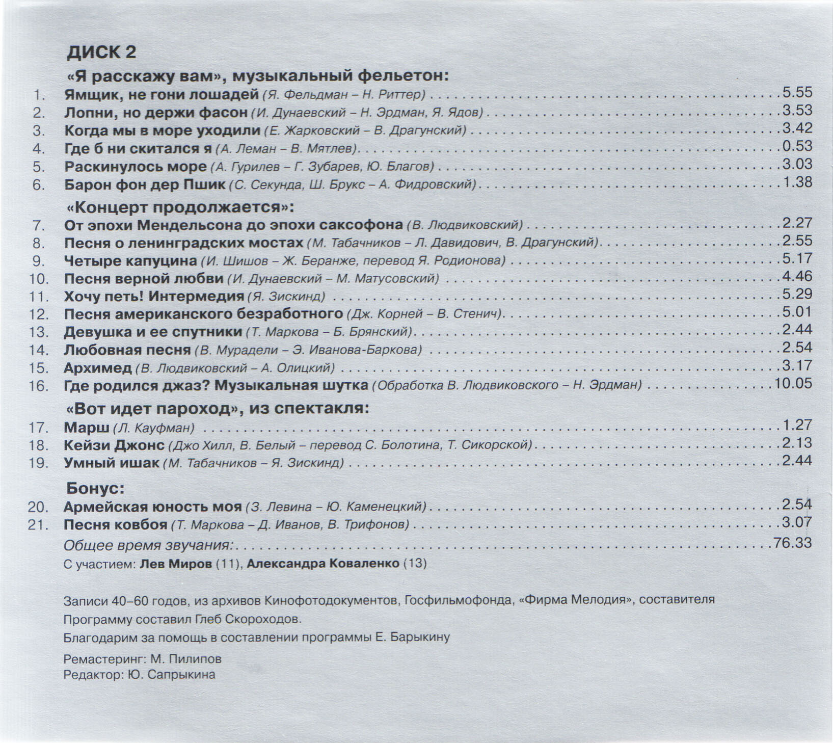 Леонид Утёсов. Только для друзей (2CD)