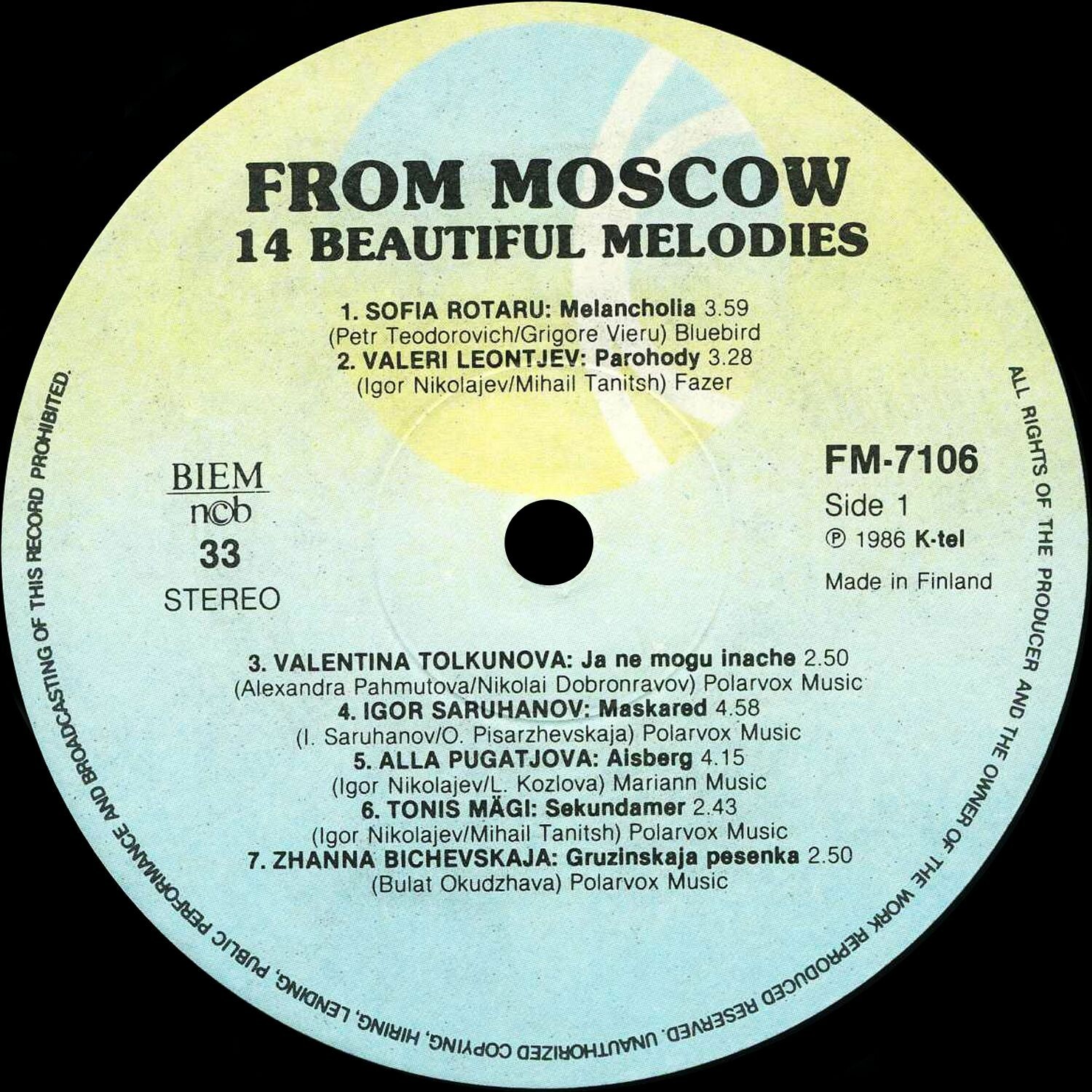 14 Beautiful Melodies from Moscow