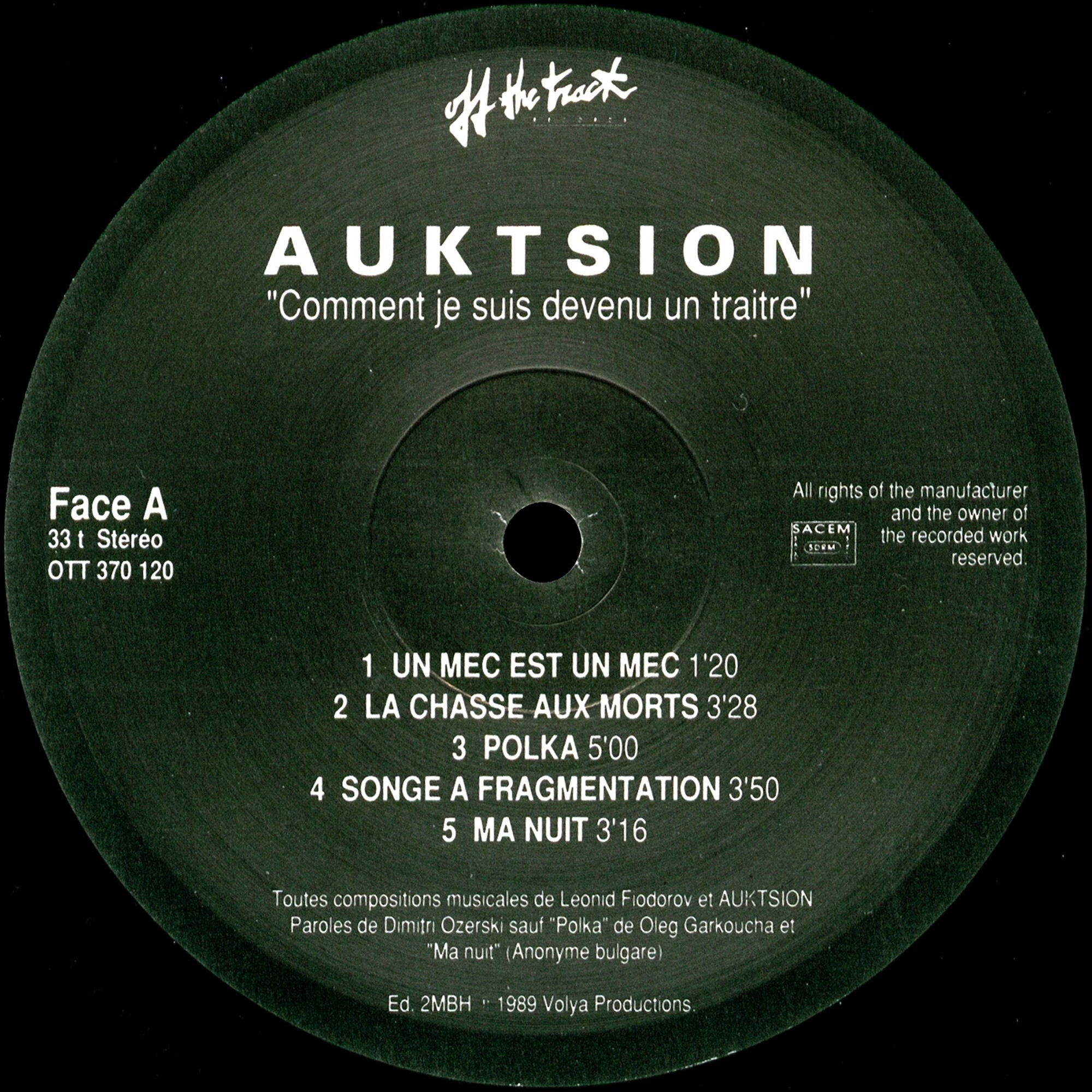 Auktsion. «Comment je suis devenu un traitre» / Как я стал предателем