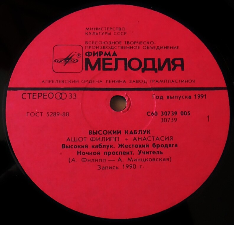 АНАСТАСИЯ, Ашот ФИЛИПП. «Высокий каблук»