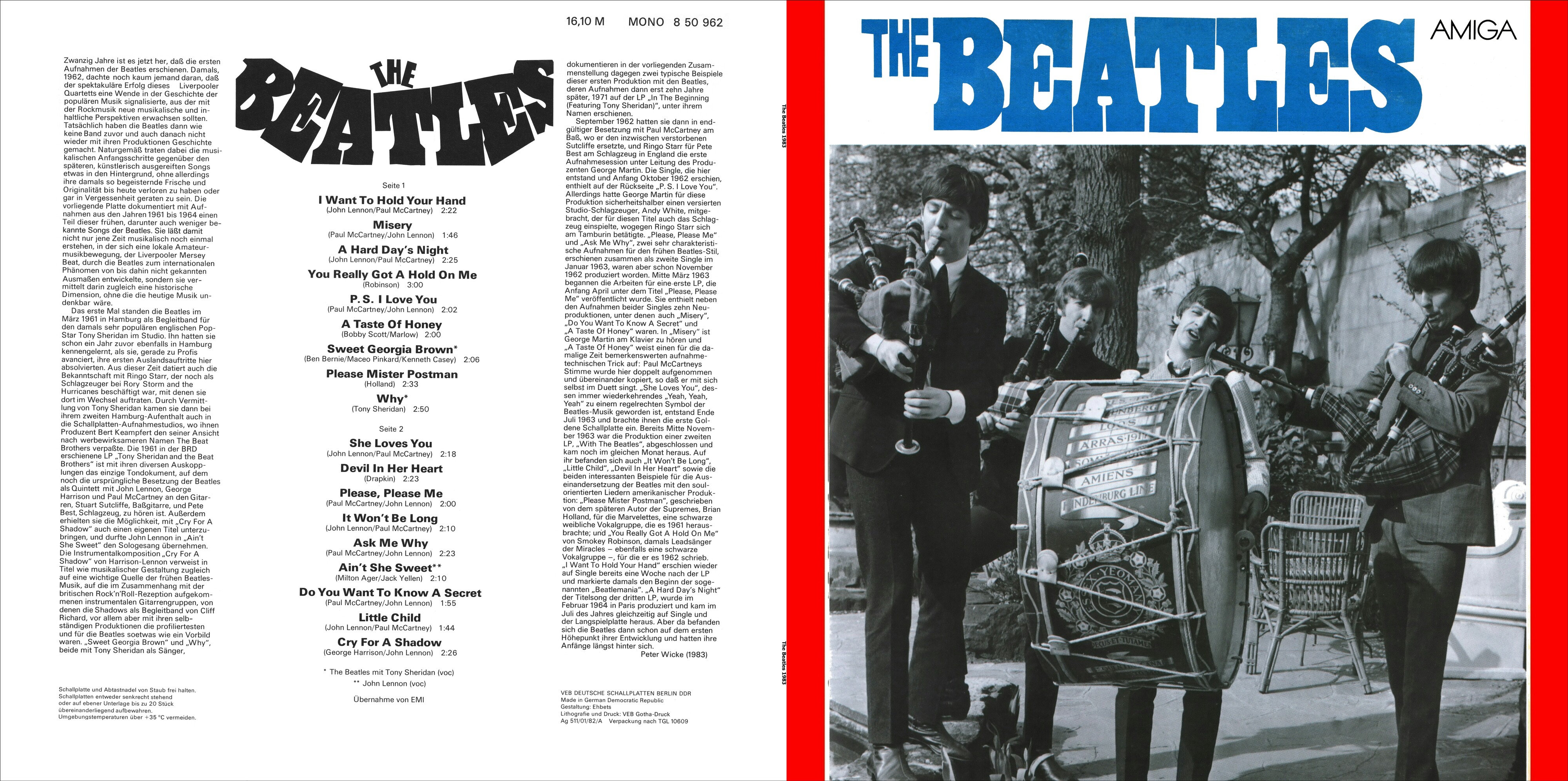 The Beatles [по заказу немецкой фирмы AMIGA, 8 50 962]