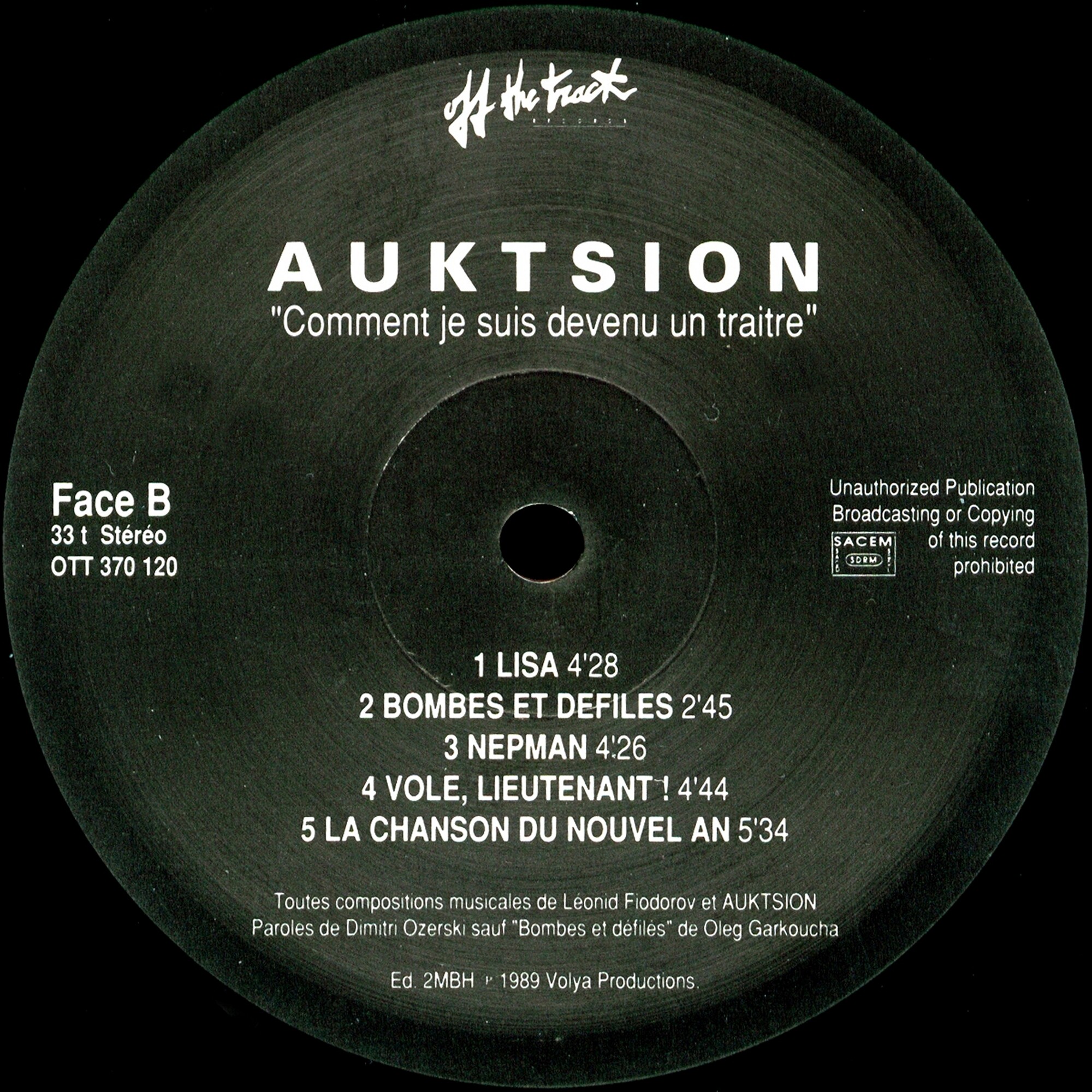 Auktsion. «Comment je suis devenu un traitre» / Как я стал предателем