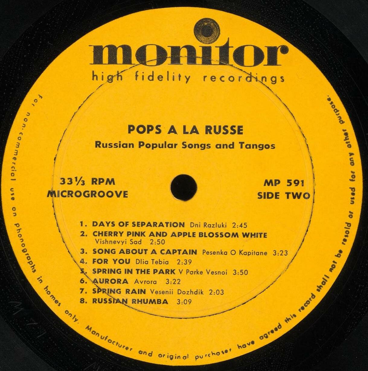 Pops a la Russe. Russian Popular Songs and Tangos