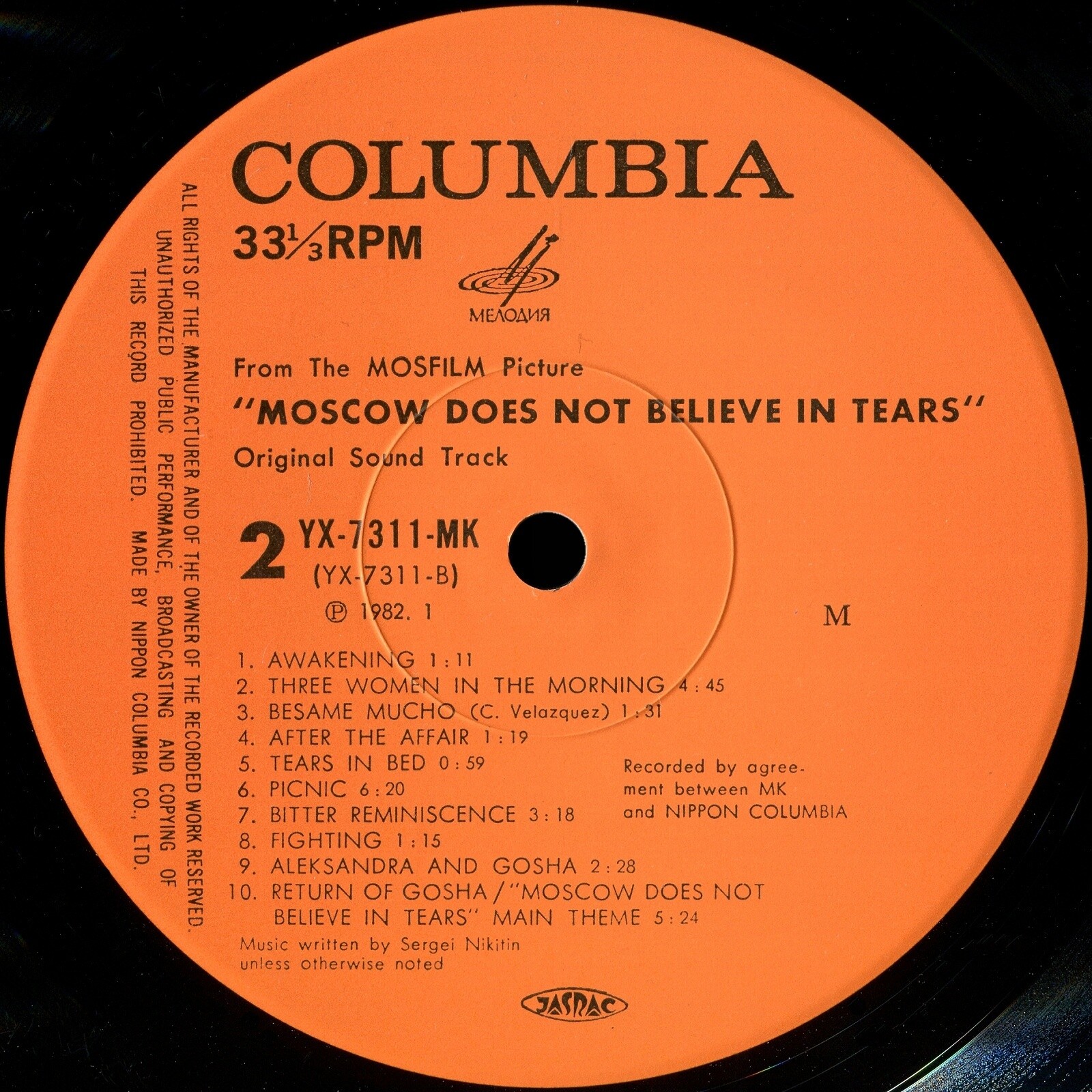"Moscow Does Not Believe In Tears". Original Soundtrack