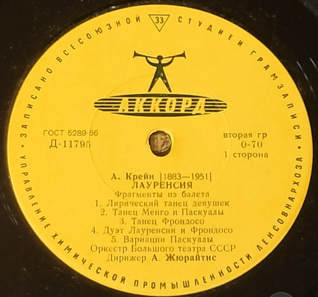 А. КРЕЙН: Фрагменты из балета "Лауренсия"